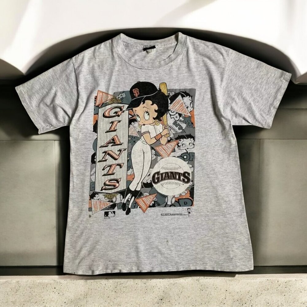 Betty SAN FRANCISCO GIANTS baseball short sleeve ash color shirt KV28100